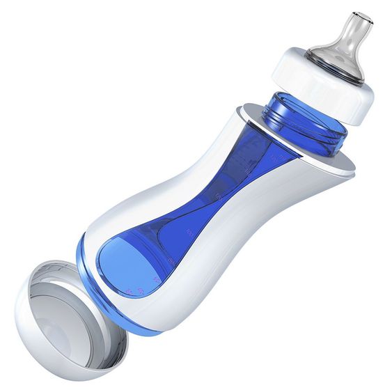 iiamo PP-Flasche 380 ml Home - Silikon Gr. 1 - White Blue