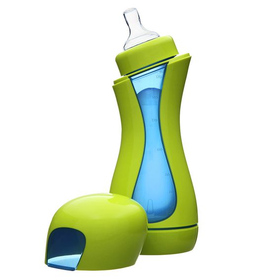 iiamo PP-Flasche selbsterwärmend Go & Home - Grün Blau