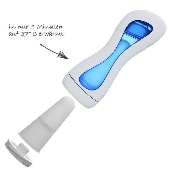 iiamo PP-Flasche selbsterwärmend Go & Home - Weiß Blau