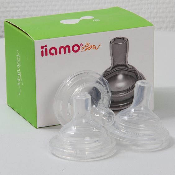 iiamo Trinksauger 3er Pack für Flasche Go - Silikon Gr. 2 M