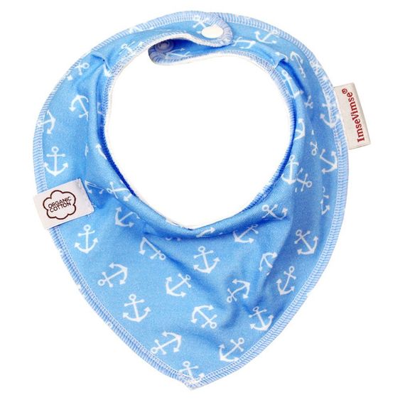 ImseVimse Bandana Lätzchen Organic - Blue Anchor