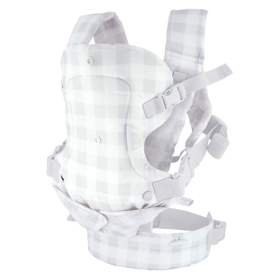 Infantino 4-in-1 Babytrage Flip Advanced ab Geburt von 3,6 bis 14,5 kg - Anhock-Spreiz-Haltung, 4 Tragepositionen - Ghingham Print