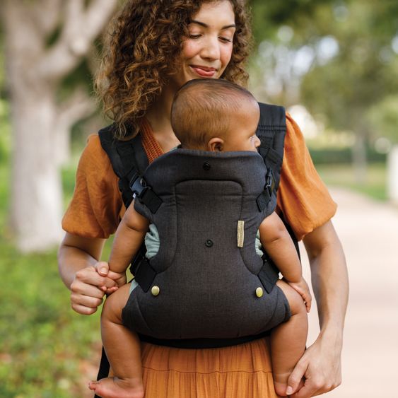 Infantino 4-in-1 Baby Carrier Flip Advanced from Birth 3.6 to 14.5 kg - Frog-Leg Position, 4 Carry Positions - Gold