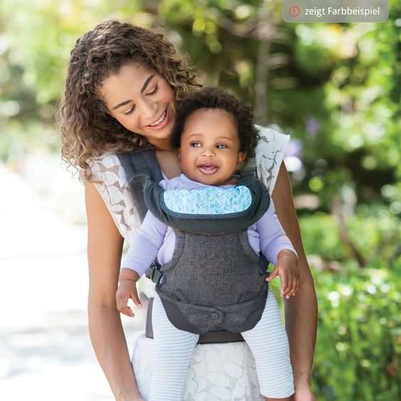 Infantino 4-in-1 Baby Carrier Flip Advanced from Birth 3.6 to 14.5 kg - Frog-Leg Position, 4 Carry Positions - Leopard Black Print