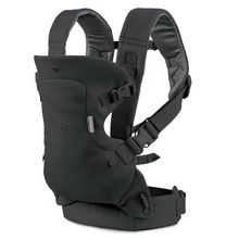 4-in-1 Babytrage Flip Advanced ab Geburt von 3,6 bis 14,5 kg - Anhock-Spreiz-Haltung, 4 Tragepositionen mit Mesh-Gewebe - Schwarz