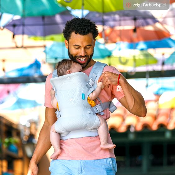 Infantino 4-in-1 Baby Carrier Flip Advanced from birth 3.6 to 14.5 kg - frog-leg position, 4 carrying positions with mesh fabric - Black