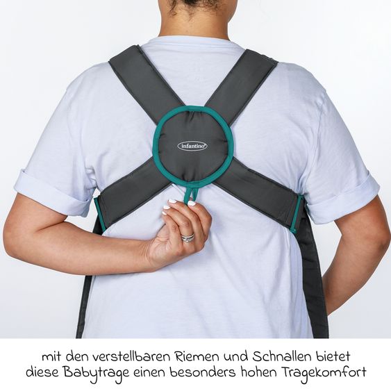 Infantino Baby carrier Swift Classic from birth 3.6 to 11.3 kg - Frog-leg position, 2 carrying positions - Grey