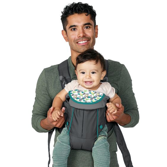 Infantino Baby carrier Swift Classic from birth 3.6 to 11.3 kg - Frog-leg position, 2 carrying positions - Grey