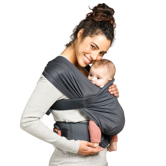 Infantino Baby Carrier & Wrap Hug & Cuddle from birth from 3.2 to 11.8 kg - Frog-leg position - Black