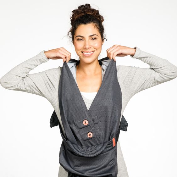 Infantino Baby Carrier & Wrap Hug & Cuddle from birth from 3.2 to 11.8 kg - Frog-leg position - Black
