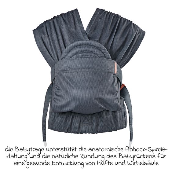 Infantino Baby Carrier & Wrap Hug & Cuddle from birth from 3.2 to 11.8 kg - Frog-leg position - Black