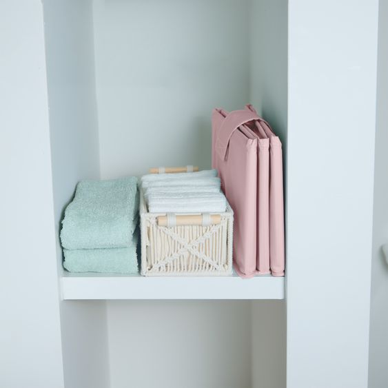 Ingenuity Vasca da bagno pieghevole Tuckaway trasforma la doccia in vasca da bagno - per casa o in viaggio - Rosa