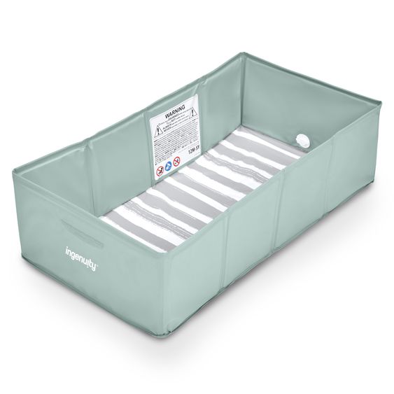 Ingenuity Foldable Bath Tub Tuckaway turns the shower into a bathtub - for home or travel - Sage