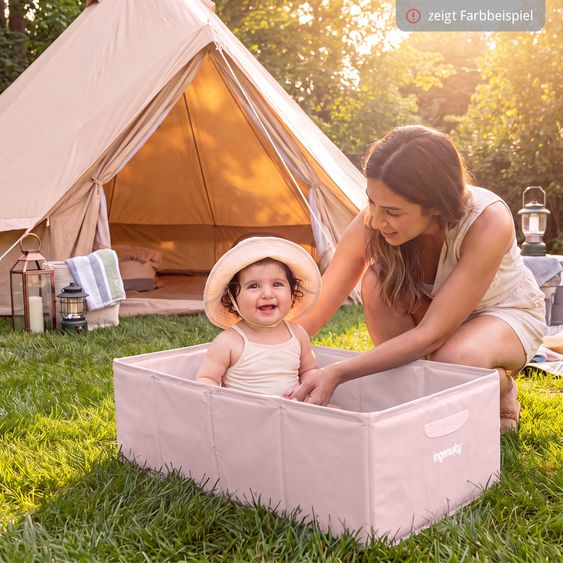 Ingenuity Foldable Bath Tub Tuckaway turns the shower into a bathtub - for home or travel - Sage