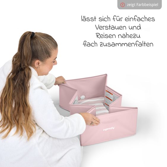 Ingenuity Foldable Bath Tub Tuckaway turns the shower into a bathtub - for home or travel - Sage