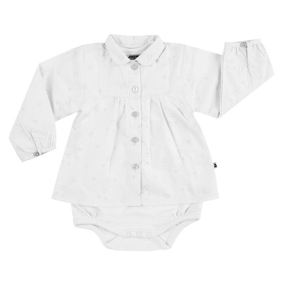 Jacky 2-tlg. Set Body + Bluse - Little Swan Weiß - Gr. 62