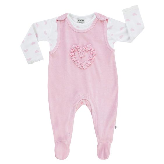 Jacky 2-piece set Nicki romper + long sleeve shirt Lovely Girl - Pink - Size 50