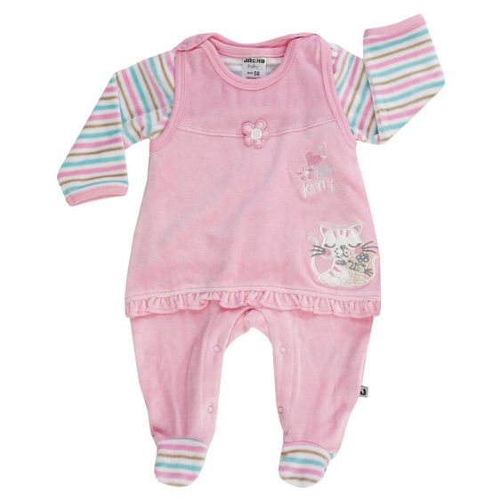 Jacky 2-tlg. Set Strampler + Langarmshirt Nicki - Kitty Rosa - Gr. 56