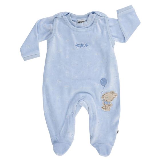 Jacky 2-tlg. Set Strampler + Langarmshirt Nicki - Little Teddy Hellblau - Gr. 50