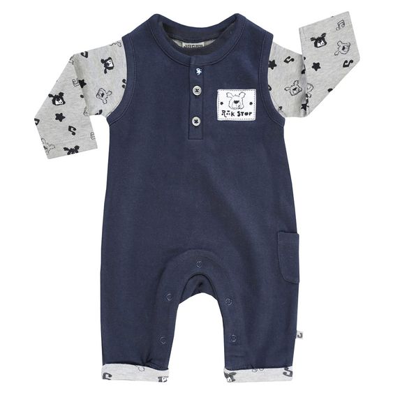 Jacky 2-tlg. Set Strampler + Langarmshirt Rockstar - Dunkelblau - Gr. 56