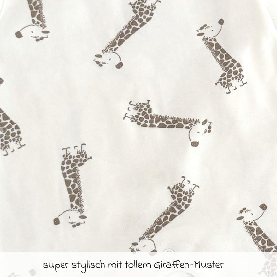 Jacky 2-tlg. Set Strampler & Shirt - Giraffe & Elefant - Offwhite - Gr. 50