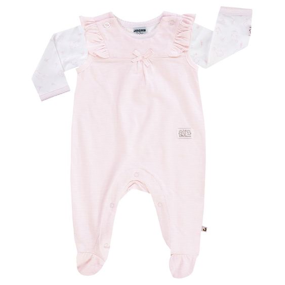 Jacky 2-tlg. Set Strampler + Shirt Little Treasues - Rosa Weiß - Gr. 50