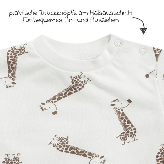Jacky 2-tlg. Set Sweatshirt & Hose - Giraffe Allover - Offwhite - Gr. 56
