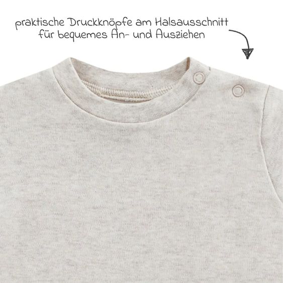 Jacky 3-tlg. Set Langarmshirt, Wickelshirt & Jogginghose - Beige Melange - Gr. 50