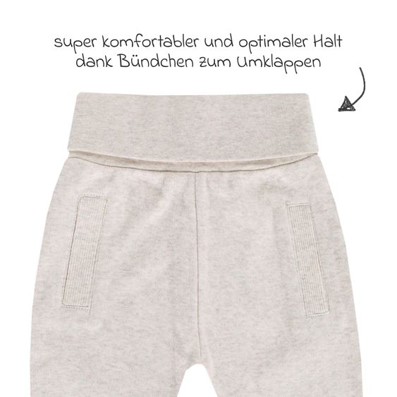 Jacky 4-tlg. Set Strampler, Langarmshirt, Wickelshirt & Jogginghose - Beige Melange - Gr. 62