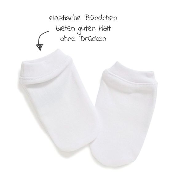 Jacky 8-tlg. Body Set inkl. Strampelhosen, Erstlingsmütze & Kratzfäustlinge - Let's have a Party - Grau Weiß - Gr. 62/68