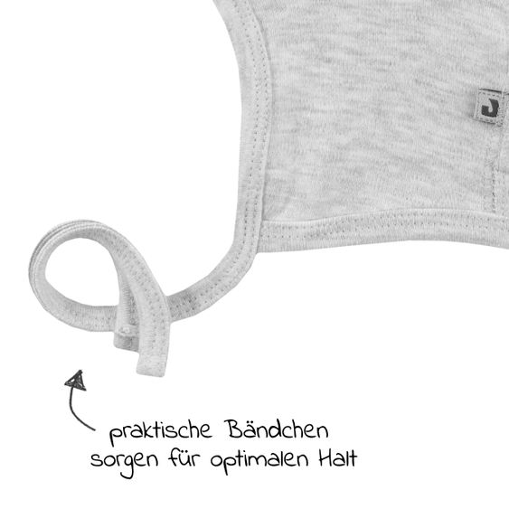 Jacky Set da 9 pezzi con tutine, tutine, primo cappello e guantini - Grigio Bianco - Taglia 56