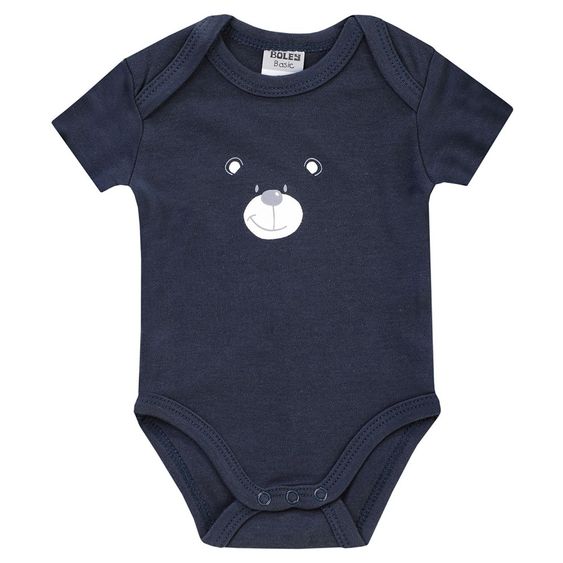 Jacky Body Kurzarm 3er Pack - Bär Navy Hellblau - Gr. 50/56