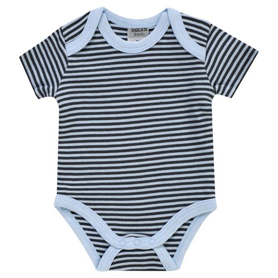 Jacky Body Kurzarm 3er Pack - Bär Navy Hellblau - Gr. 50/56