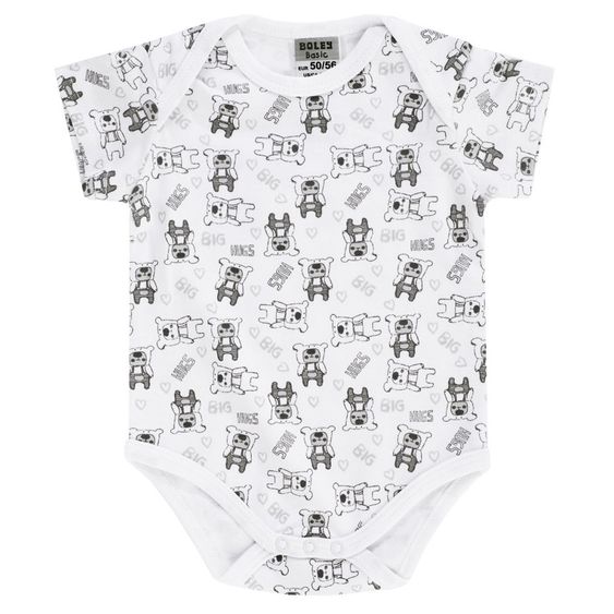 Jacky Body Kurzarm 3er Pack Big Hugs - Grau Melange Weiß - Gr. 50/56