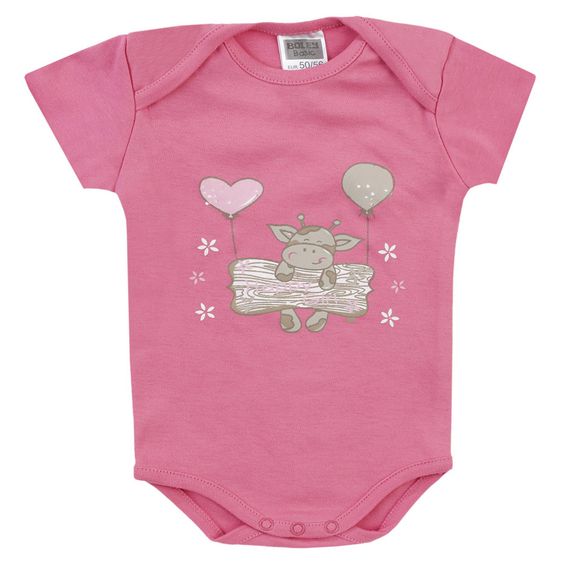 Jacky Body Kurzarm 3er Pack - Cow Girl Weiß Pink - Gr. 50/56