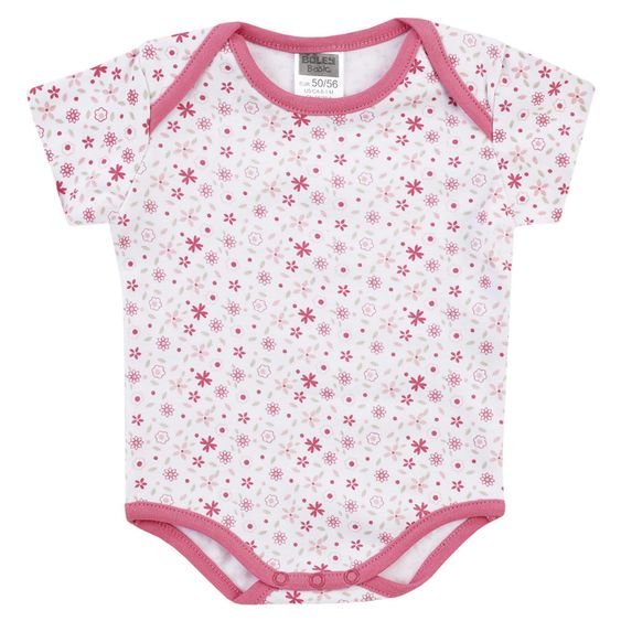 Jacky Body Kurzarm 3er Pack - Cow Girl Weiß Pink - Gr. 50/56
