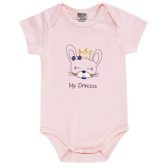 Jacky Body Kurzarm 3er Pack My Princess - Rosa Weiß - Gr. 50/56
