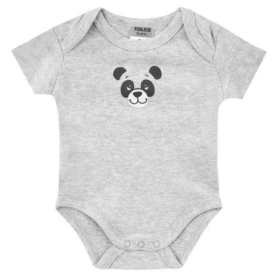 Jacky Body Kurzarm 3er Pack - Panda Grau Melange Weiß - Gr. 50/56