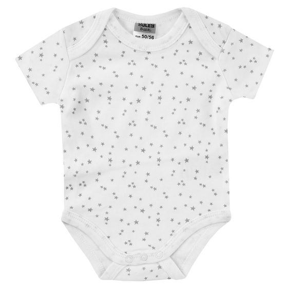 Jacky Body Kurzarm 3er Pack - Panda Grau Melange Weiß - Gr. 50/56