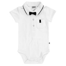 Body manica corta classica con papillon - Bianco - Taglia 68