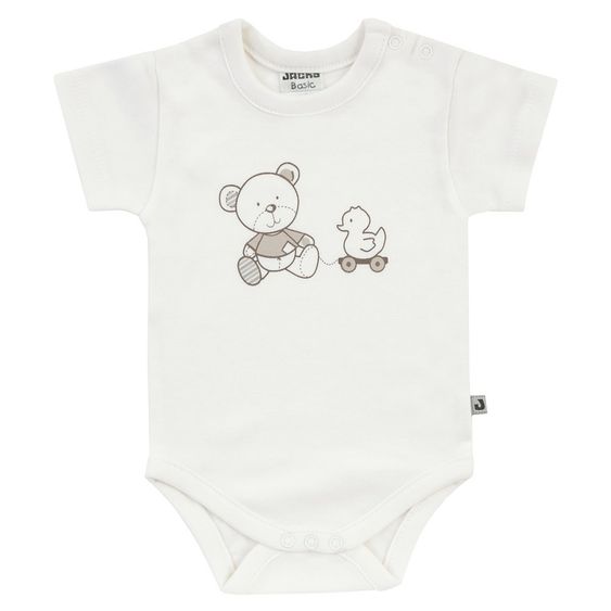 Jacky Body Kurzarm Cuddly Bear - Offwhite - Gr. 62