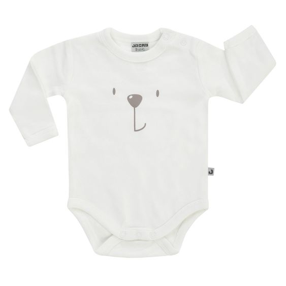 Jacky Body Langarm 2er Pack Badu Bär - Beige Melange Offwhite - Gr. 50/56