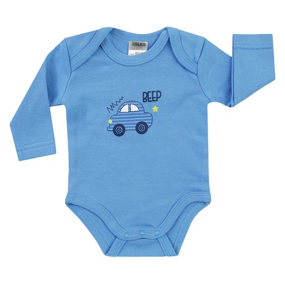 Jacky Body Langarm 3er Pack - Auto Blau Weiß - Gr. 50/56