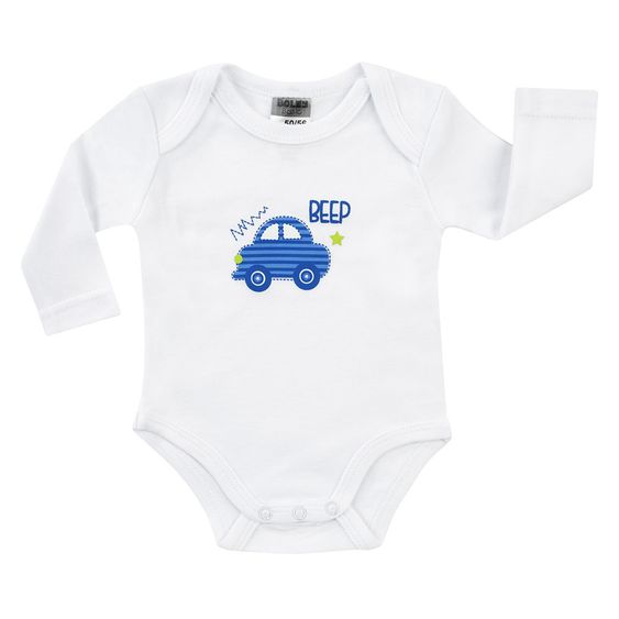 Jacky Body Langarm 3er Pack - Auto Blau Weiß - Gr. 50/56