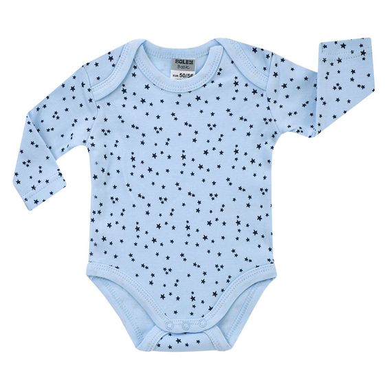 Jacky Body Langarm 3er Pack - Bär Navy Hellblau - Gr. 50/56