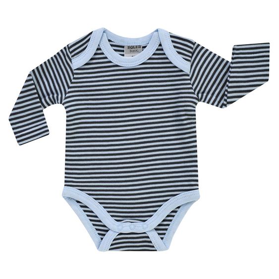 Jacky Body Langarm 3er Pack - Bär Navy Hellblau - Gr. 50/56