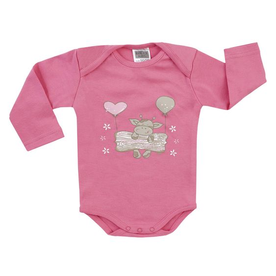 Jacky Body Langarm 3er Pack - Cow Girl Weiß Pink - Gr. 50/56