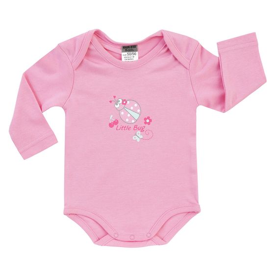 Jacky Body Langarm 3er Pack - Little Bug Rosa Weiß - Gr. 62/68