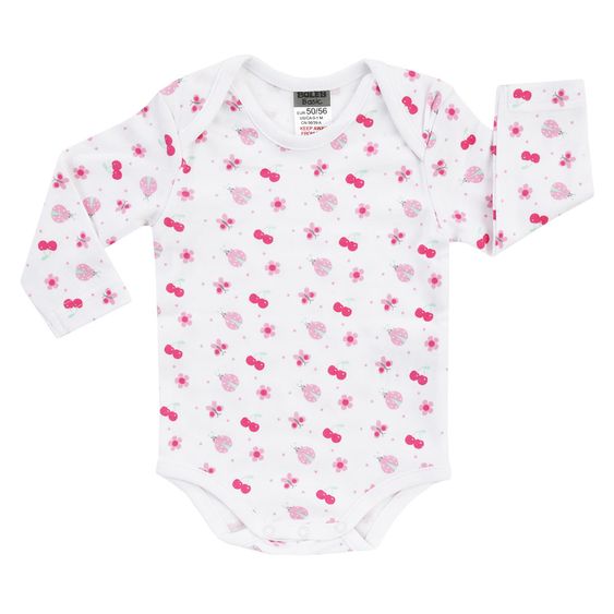 Jacky Body Langarm 3er Pack - Little Bug Rosa Weiß - Gr. 62/68