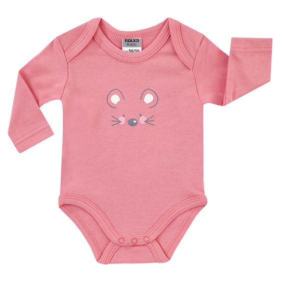 Jacky Body Langarm 3er Pack - Maus Rosa - Gr. 50/56